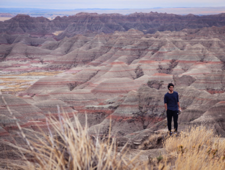 Fósiles en las montañas multicolores Badlands